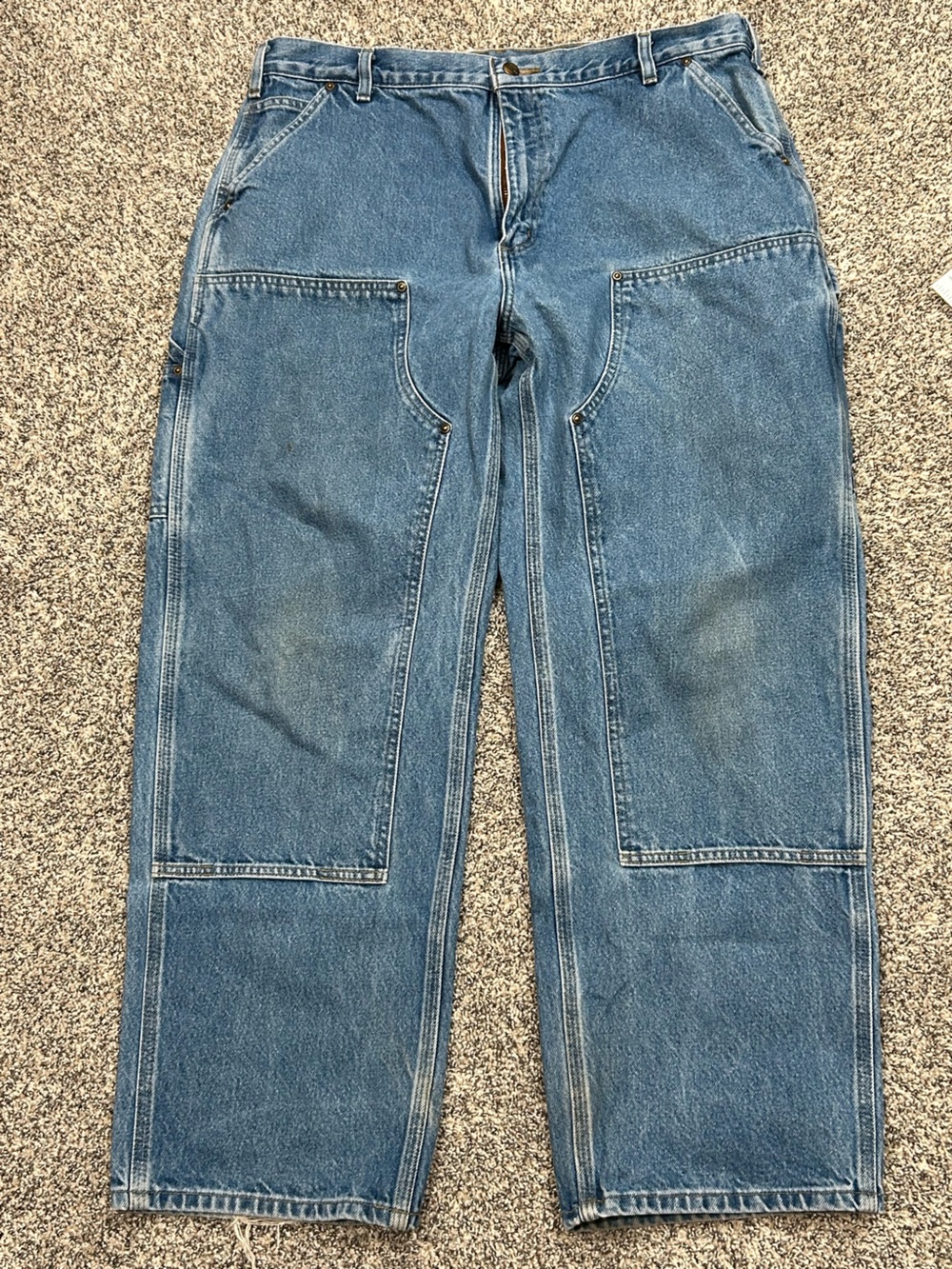 Carhartt Men’s Double Knee Carpenter Jeans 38 x 30 Distressed